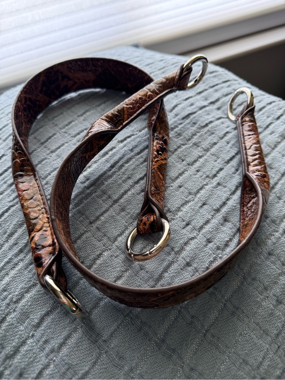 Miche interchangeable purse handles, 20”, includes 4 silver carabiners, ALL NEW